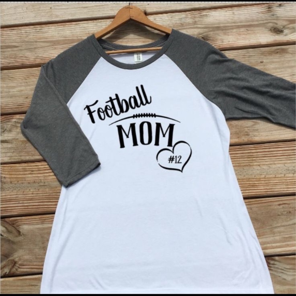 Football mom Baseball Tees