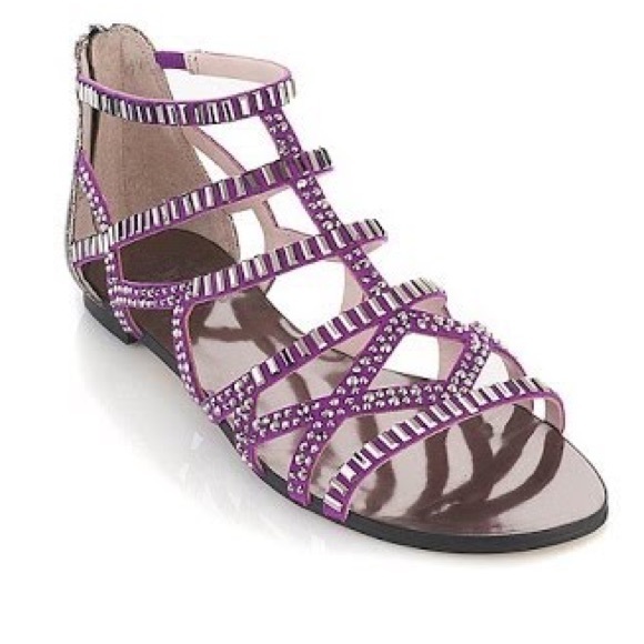 purple gladiator sandals