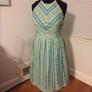 Ann Taylor. Size 16 blue floral halter top dress