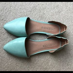 Chelsea Crew mint/seafoam green pointed toe flat