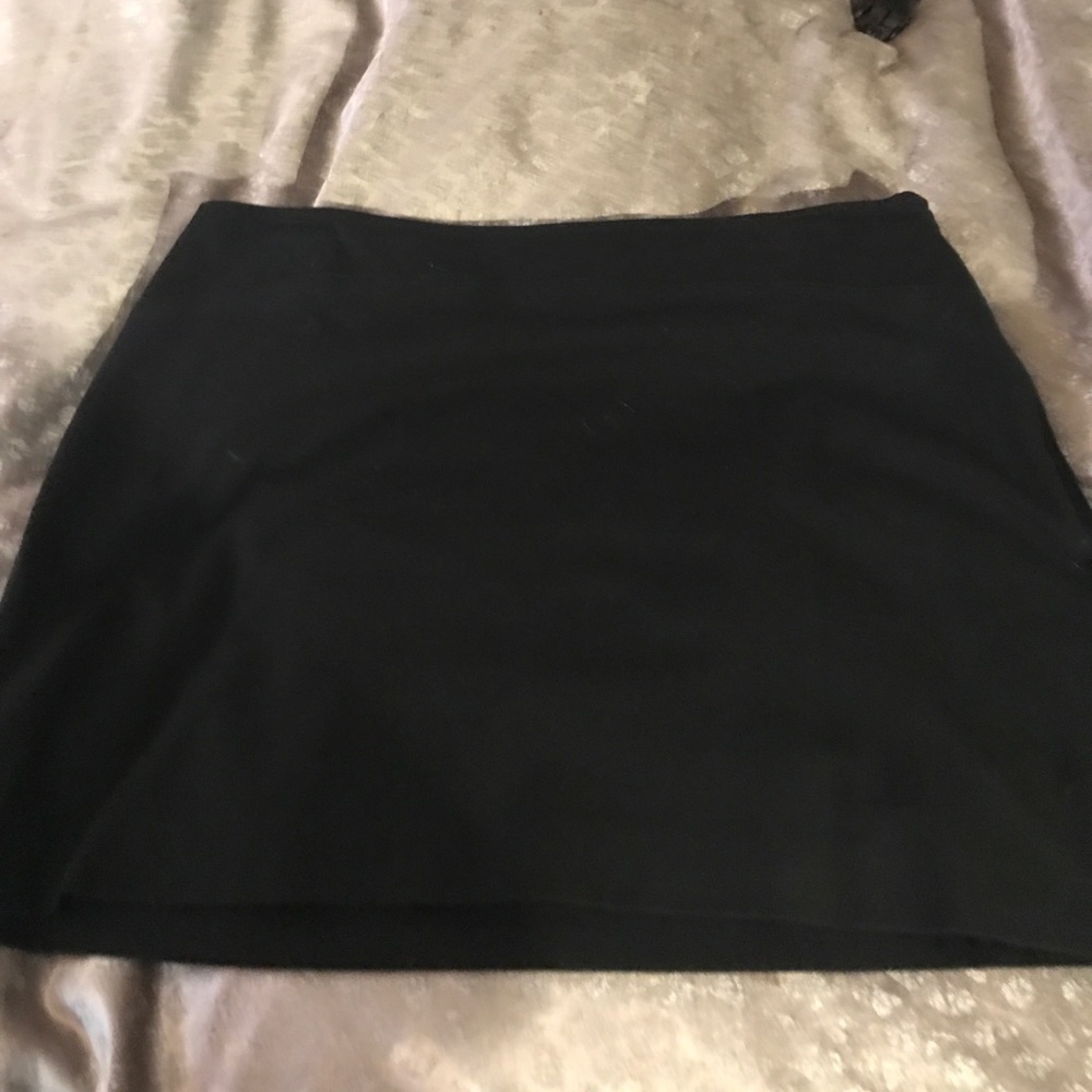 Black mini skirt