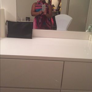 Multicolored strapless knee length dress