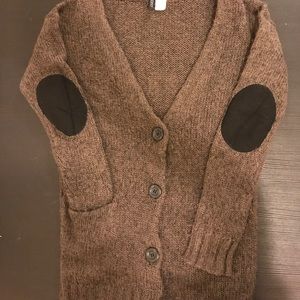 Brown Elbow Patch Cardigan