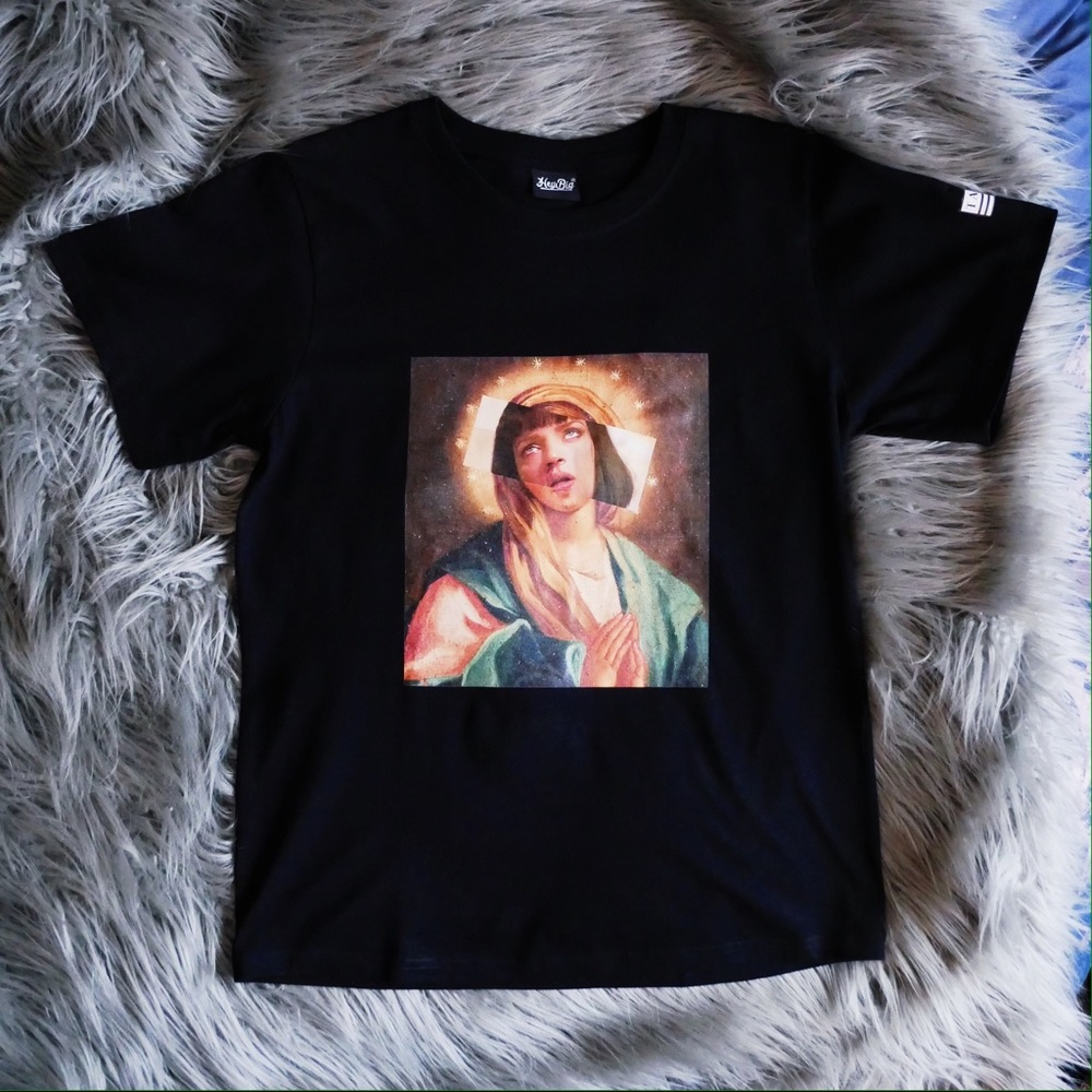 ⚡Pre-Order⚡ Virgin Mary Pulp Fiction Tee Black