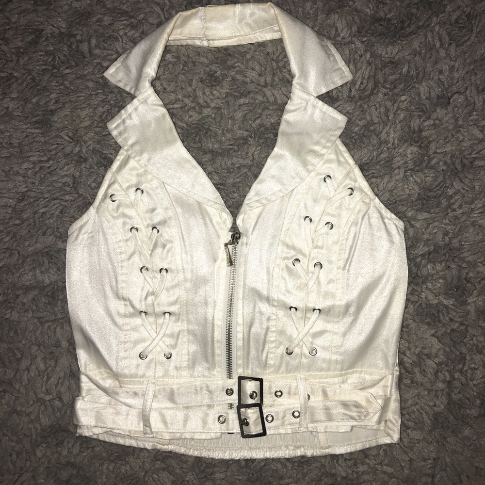 White halter top