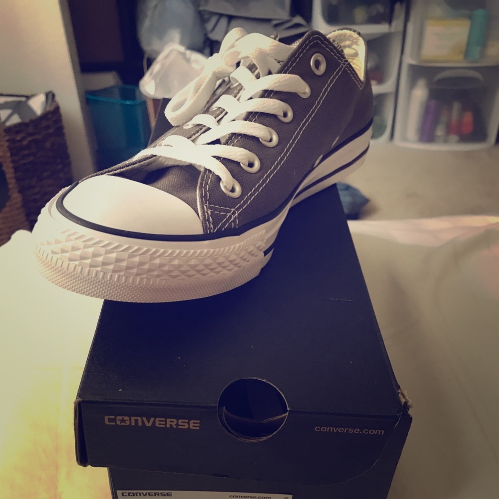Charcoal Converse- Women's size 10