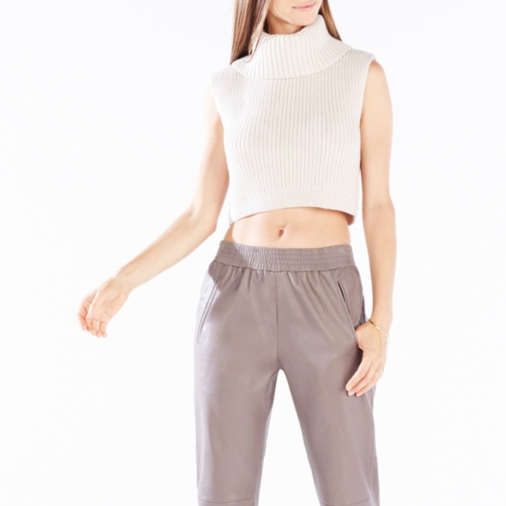 BCBG Casia Cropped Turtleneck Sweater