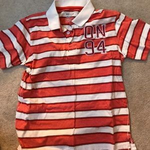 Kids (8) Orange and White Collard T-Shirt