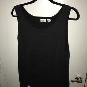 Lace overlay black tank