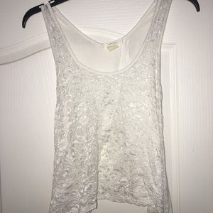 White lace tank top