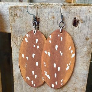 Handpainted Axis Hide Earrings