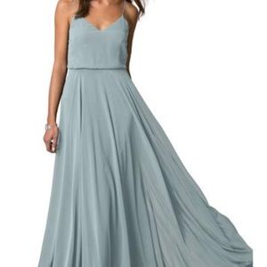 Jenny Yoo Inesse Bridesmaid Dress in Ciel Blue