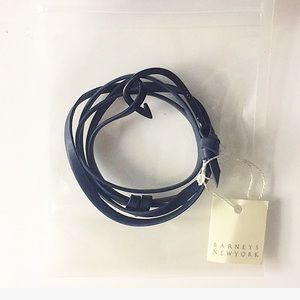 Navy Miansai Bracelet with Black Hook