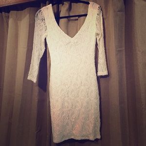 White lace Pins and Needles Anthropologie dress