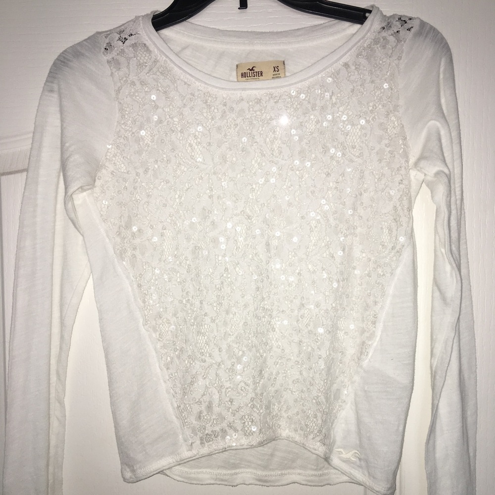 White lace long sleeve