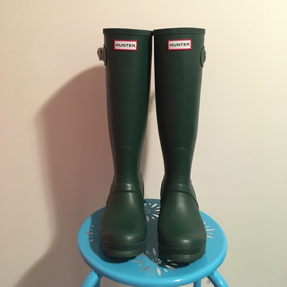 Matte Green Hunter Rain Boots