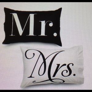 Bride and groom pillowcases NWOT