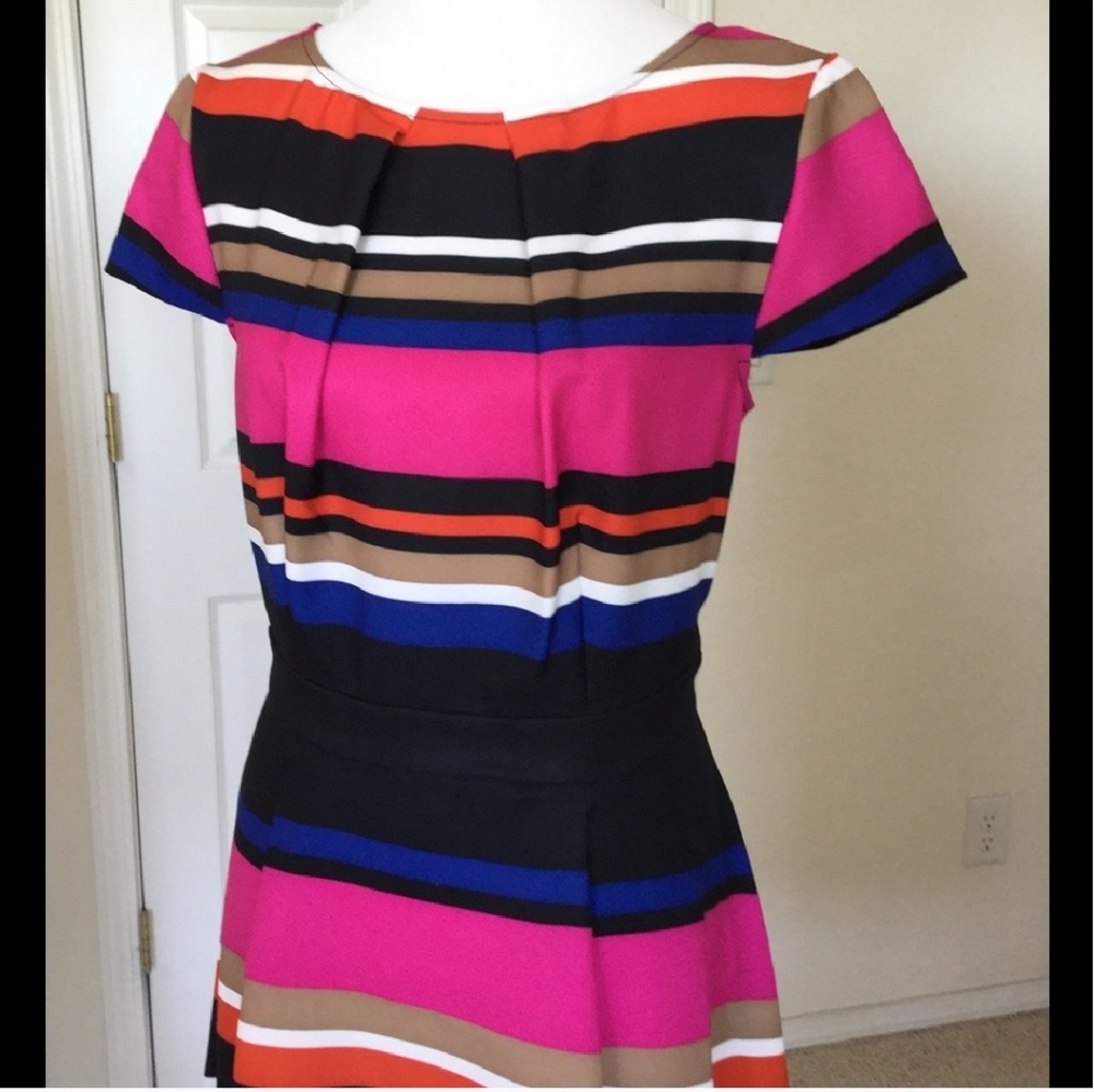BNWT Elle Striped Fit and Flare Dress