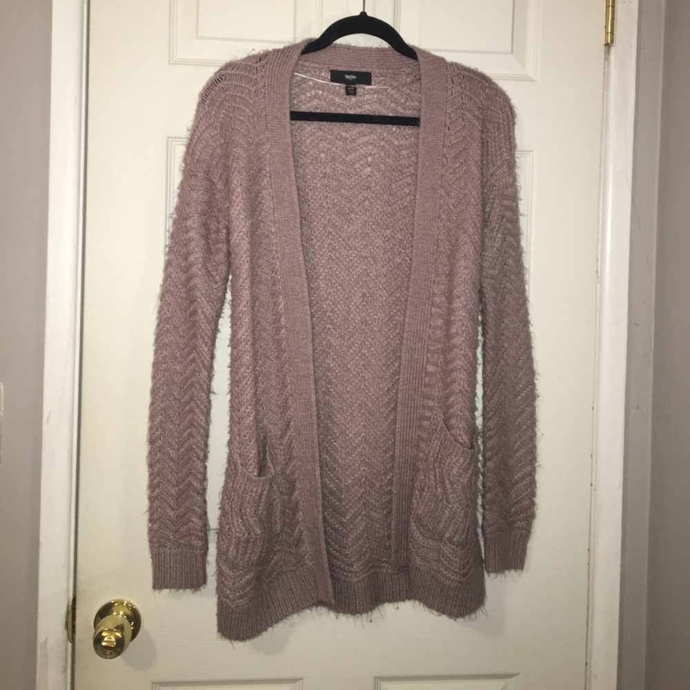 Rose Mauve Oversized Cardigan