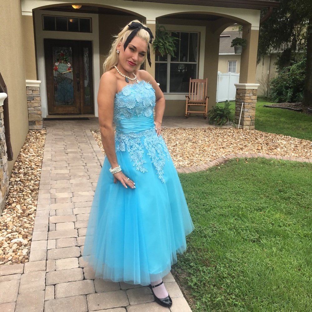 Blue party dress