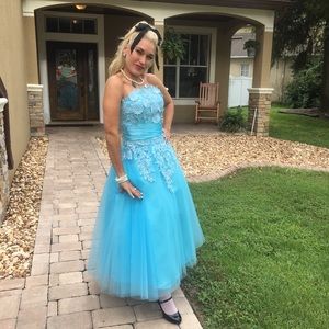 Blue party dress