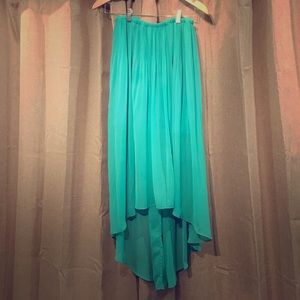 Lauren Conrad Teal High Low Skirt XS
