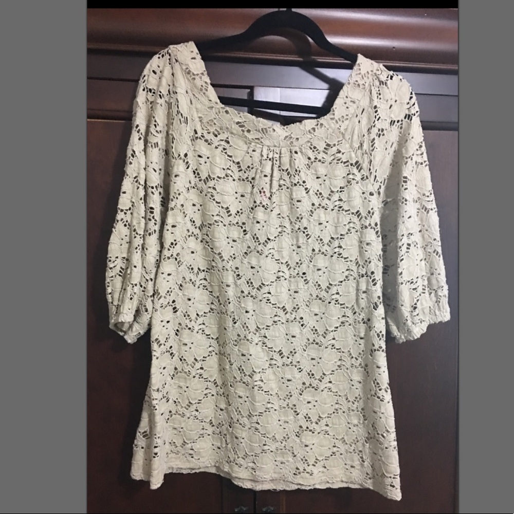 Beautiful Cream Tunic Blouse