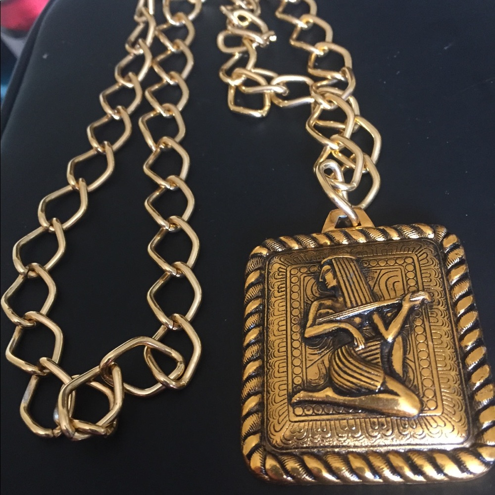 Gold necklace set made in France stamp