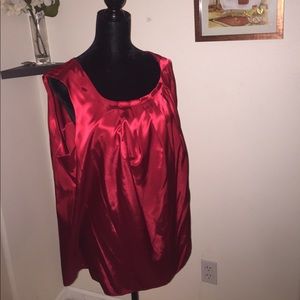 Cherry Red Sleeveless Blouse 🍒