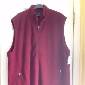 Men's Dark Red Harbor Bay Fleece Vest 3XL NWT