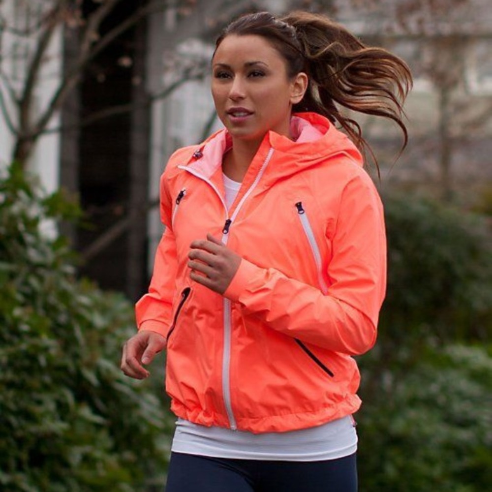 Lululemon orange workout jacket