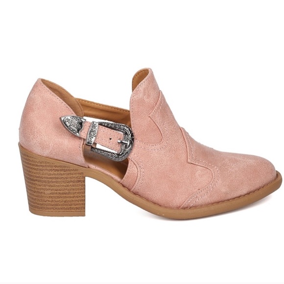 LAST TWO! << Blush Pink Buckle Bootie >> - Picture 3 of 6