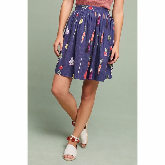 Anthropologie Pepaloves Elisabeth Veggie Skirt HTF - Picture 2 of 5