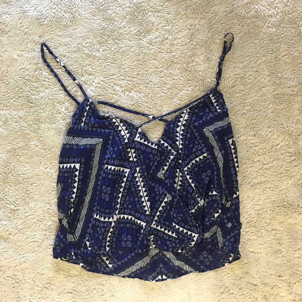 Aztec/Geometric Printed Crop Top