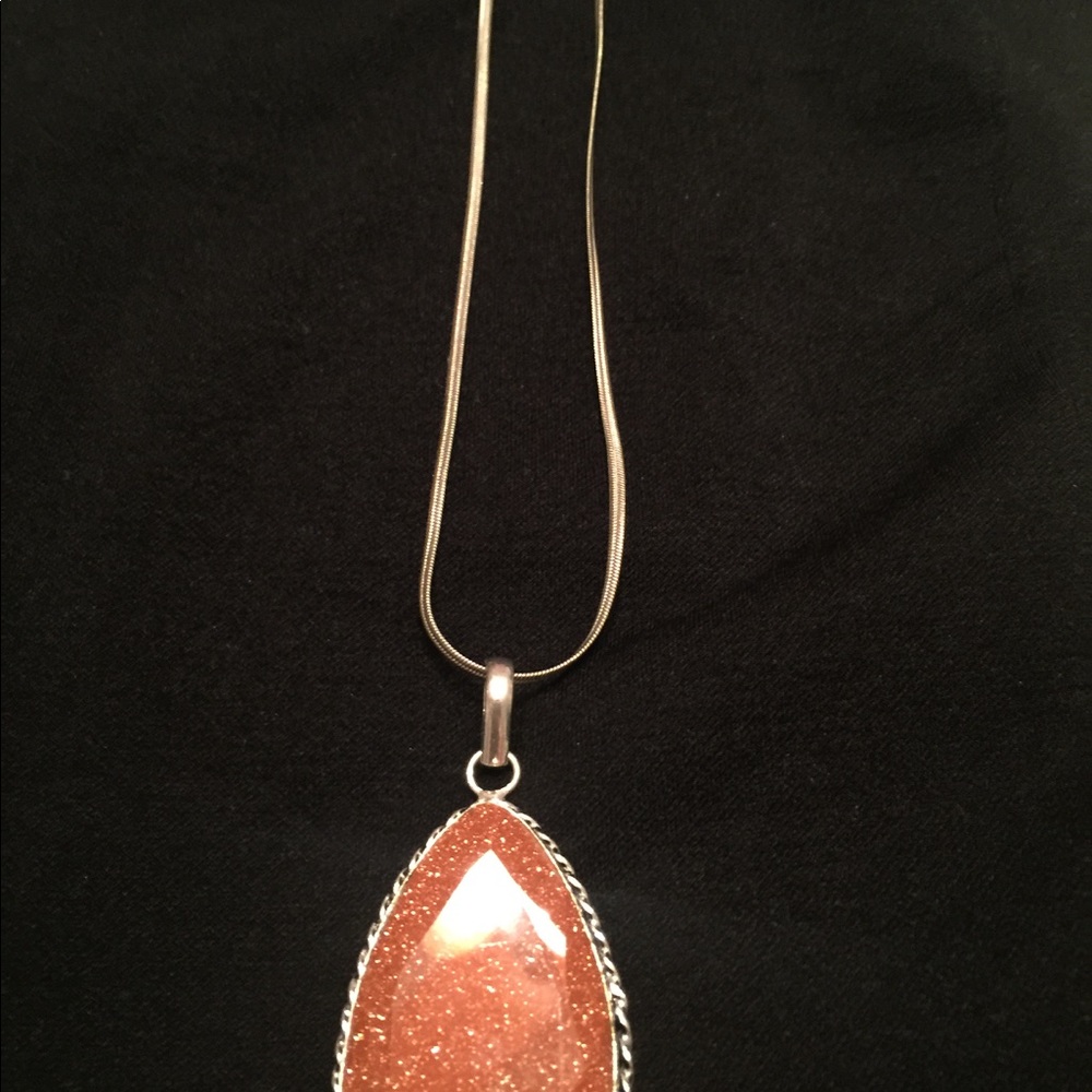 Sunstone Pendant with chain