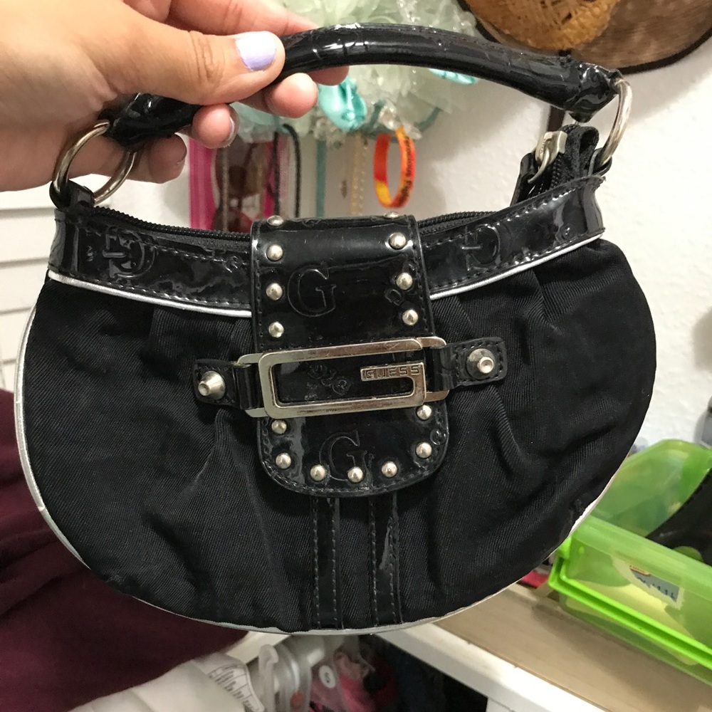 Guess black tiny purse