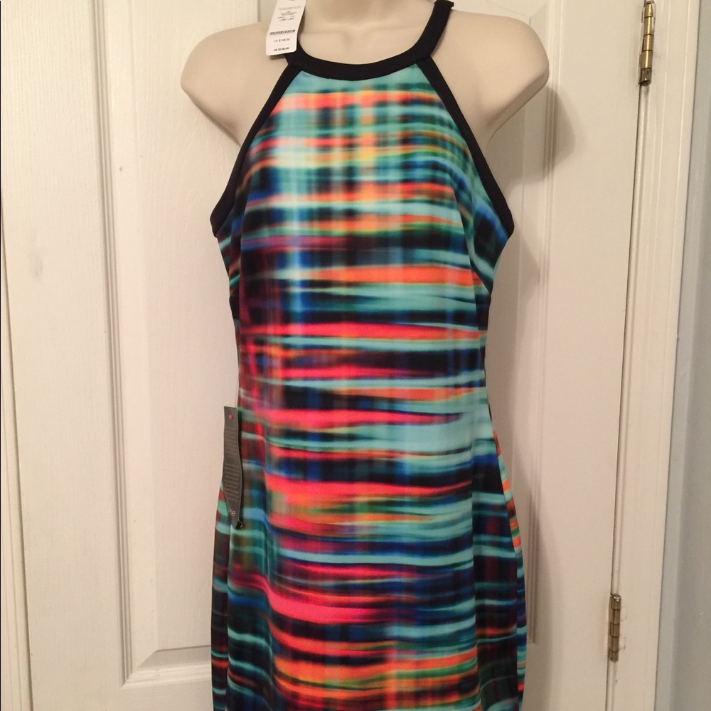 Beautiful multicolor Bebe dress - never worn
