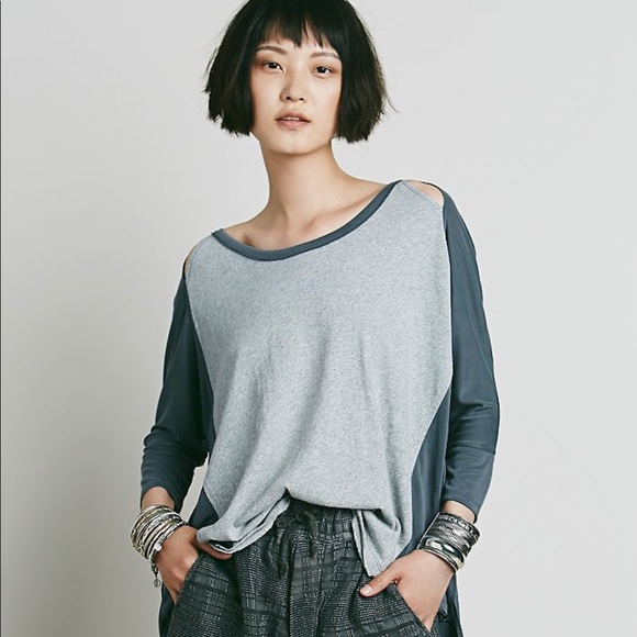 Free People Tops - Free People Cut Out Baseball T Shirt Size XS