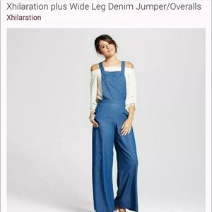 Wide Leg Denim Jumpsuit SMALL