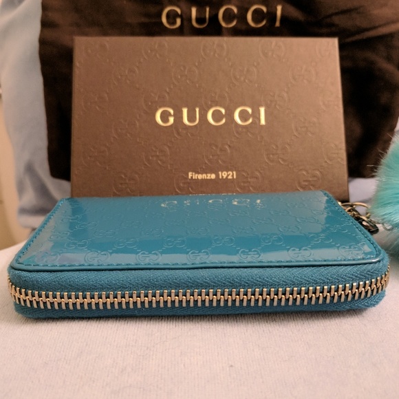 🚫sold Authentic Gucci Mini Wallet Zip around - Picture 7 of 8