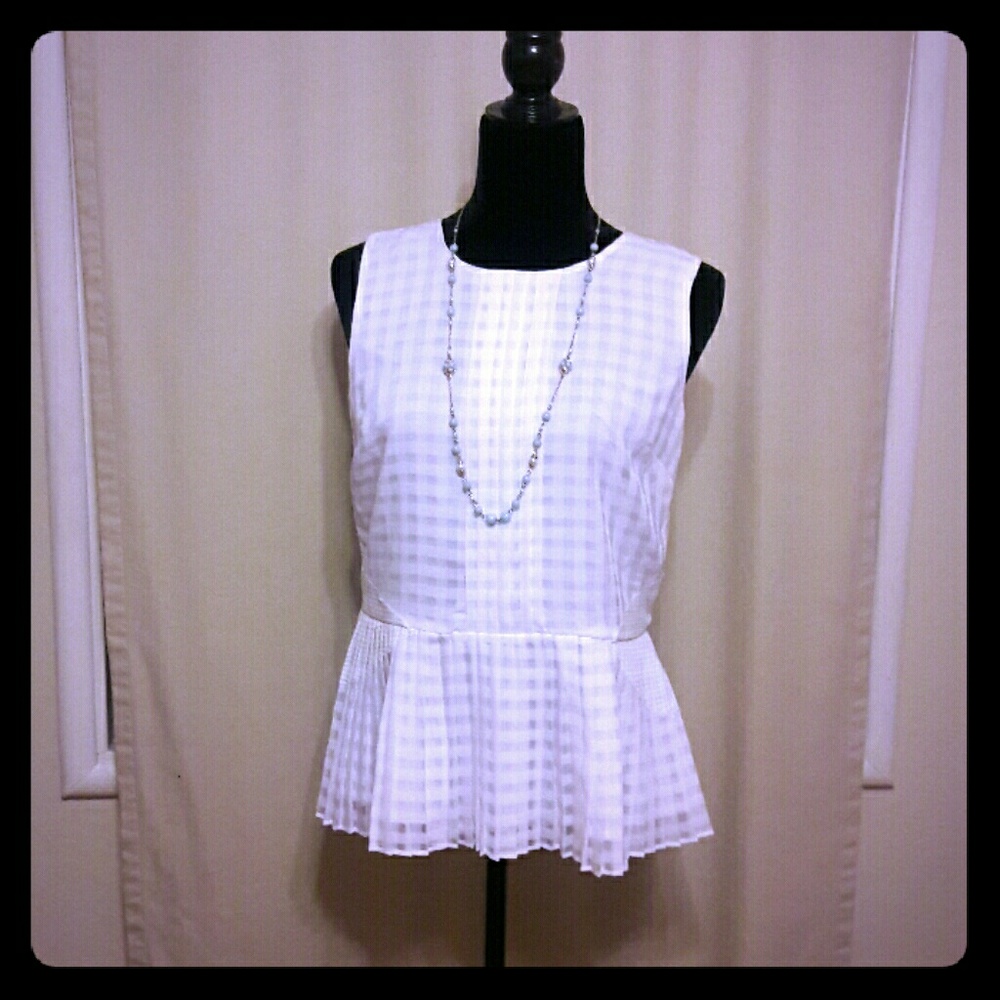 Banana Republic sheer white top