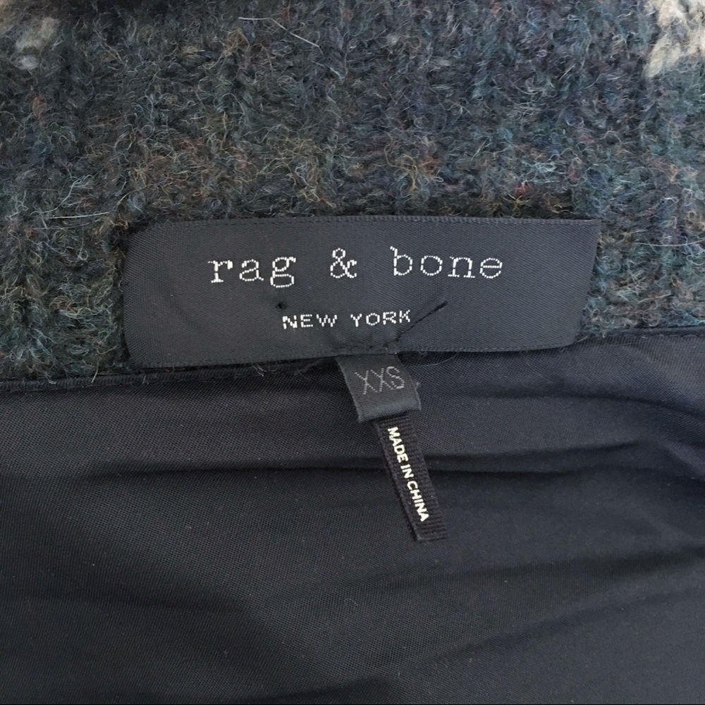 Own-rag and bone green long wool jacket - Picture 7 of 8