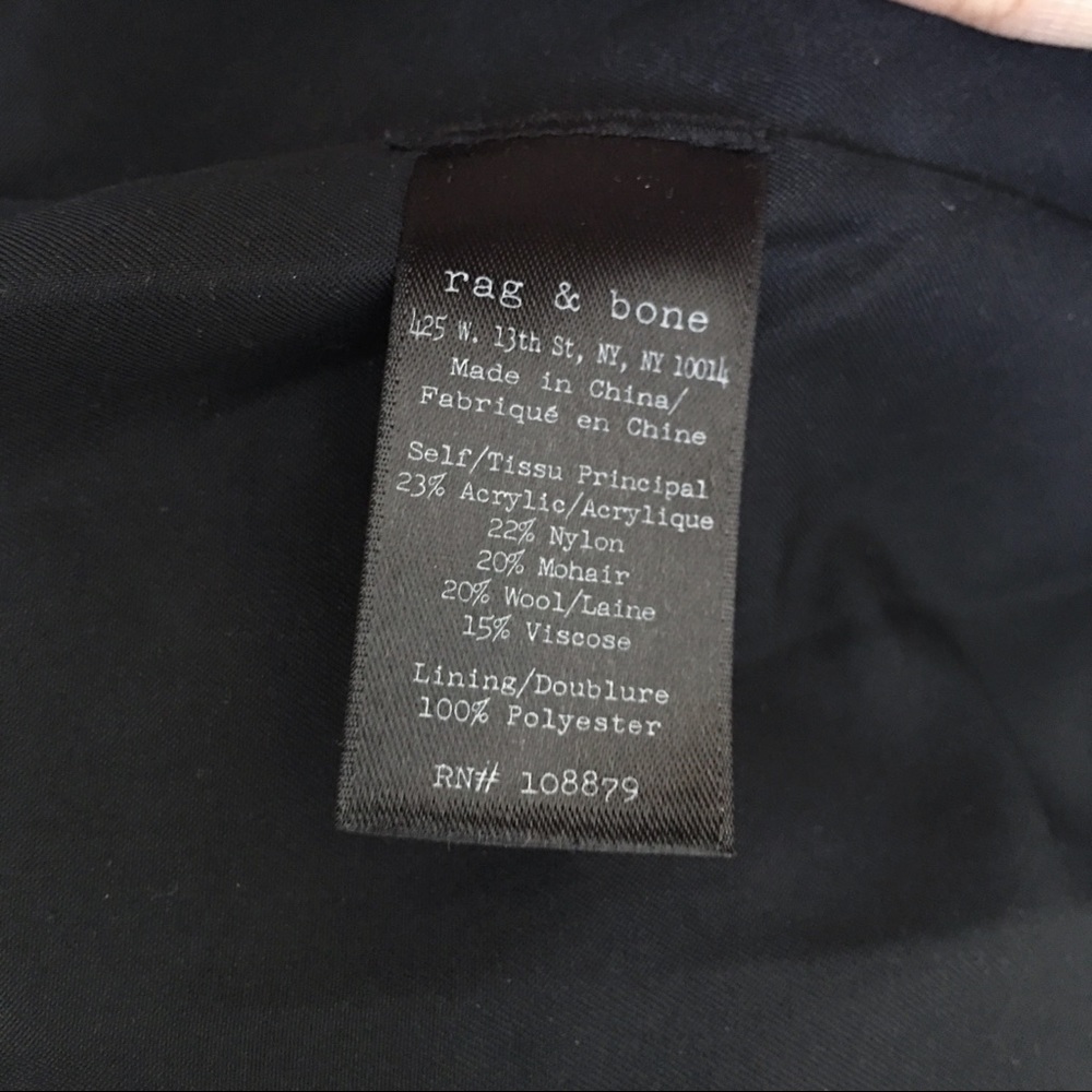 Own-rag and bone green long wool jacket - Picture 8 of 8