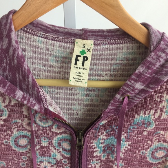 Free People Purple Zip Up - Picture 2 of 5