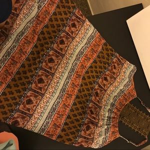 Floral Pattern Dress with Lace Back