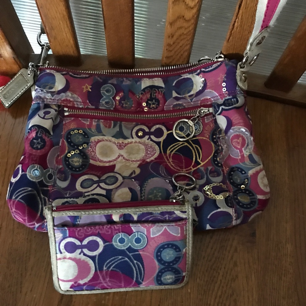 COACH cross body purse with matching wallet