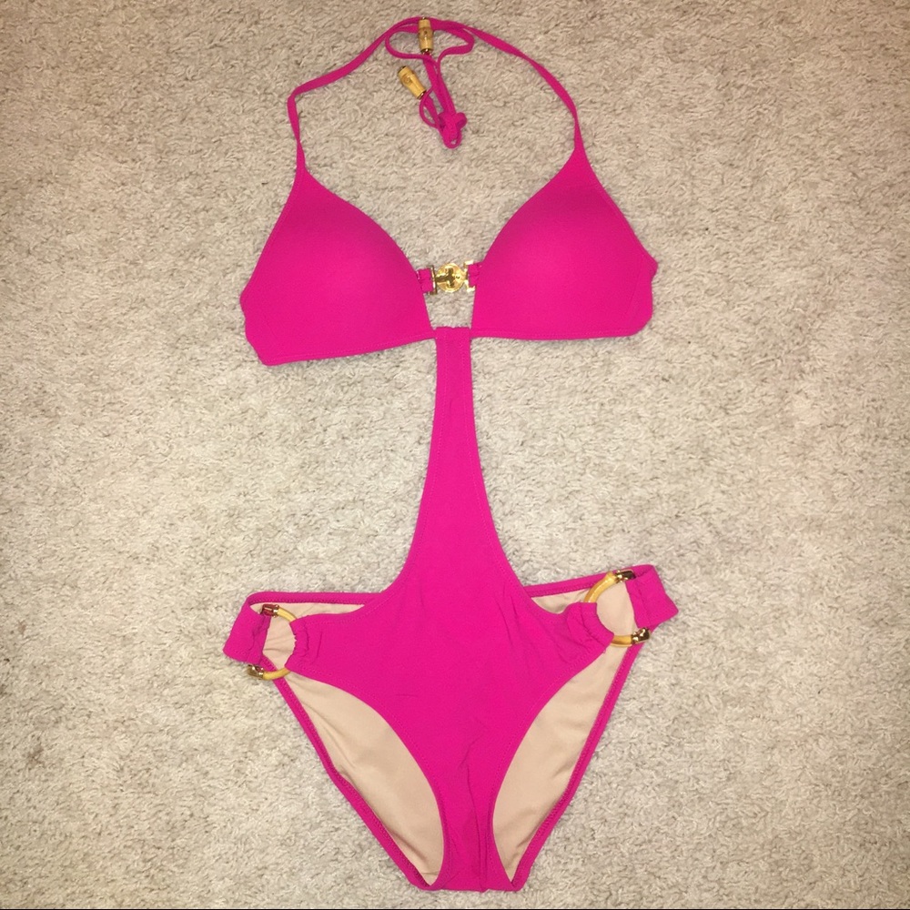 Pink Monokini Swimsuit