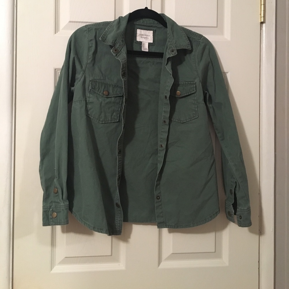 Army Green Button Down