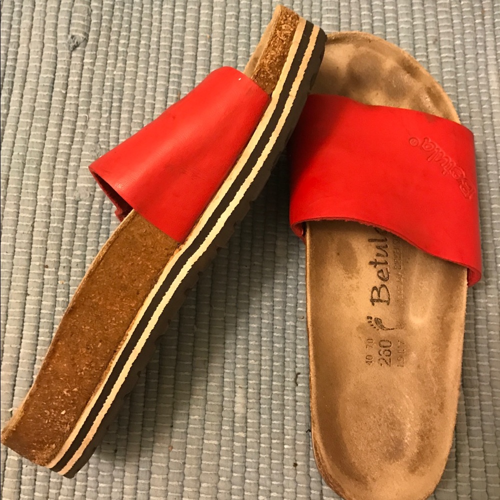 Birkenstock Betula Reggae Red Platform Sandals