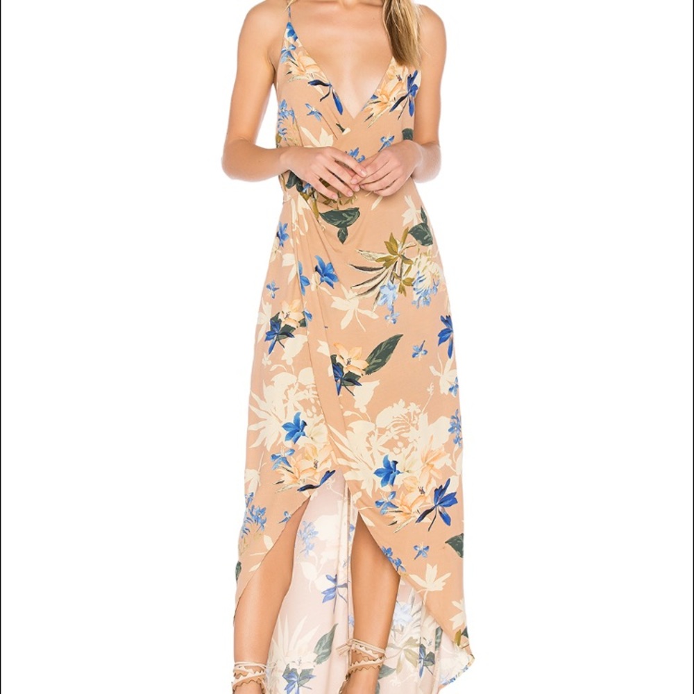 ASTR floral wrap dress